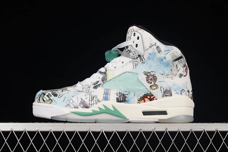 All Categories Air Jordan Jordan Series Basketball Shoes Air Jordan 5 Air Jordan 5 Retro "Wings" AJ5 Joe 5 Emerald Green Wings Graffiti 3M Luminous AV2405-900